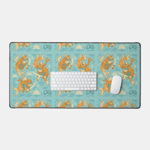 Fish Samurai Gamer  Desk Mat
