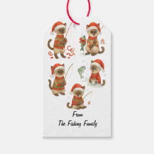 Fish Santa for Fishing Lovers on Christmas Gift Tags