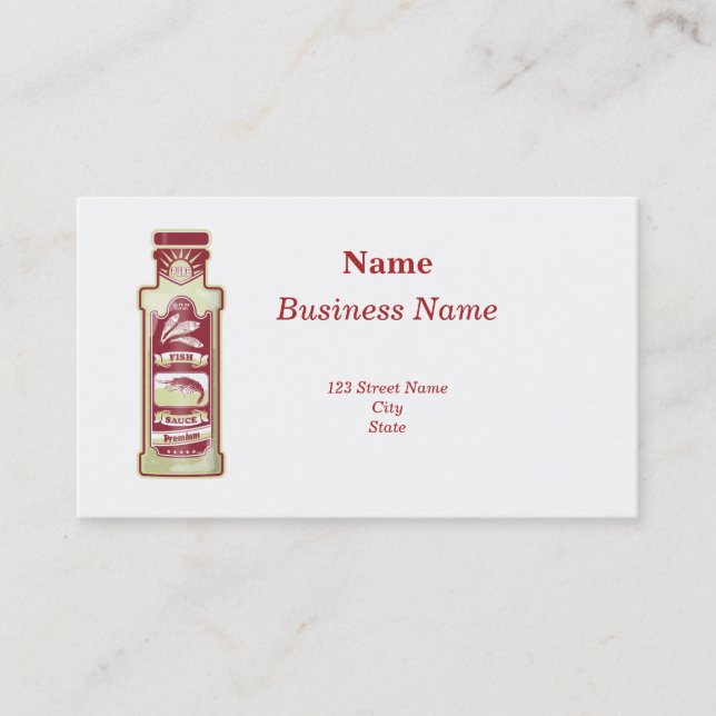Fish Sauce pop art Business Card (Front)