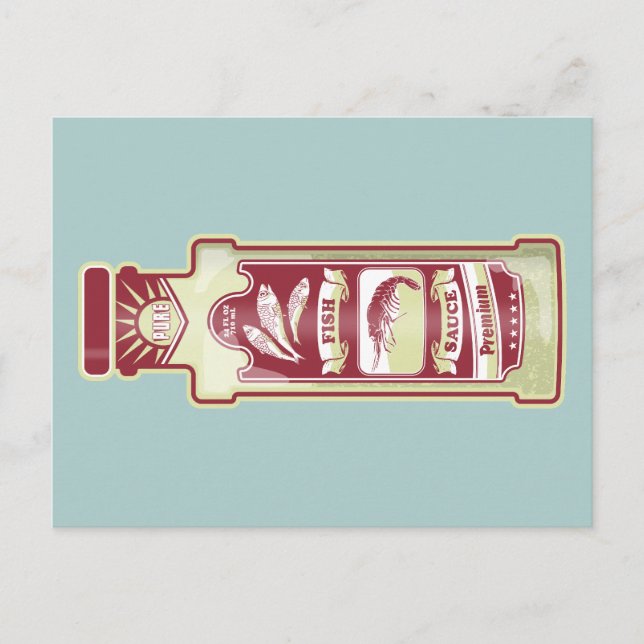 Fish Sauce pop art Postcard (Front)