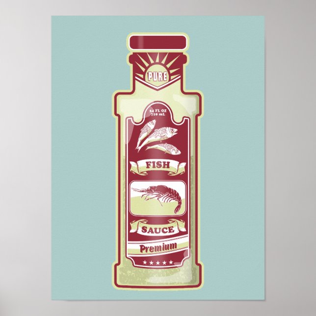 Fish Sauce pop art Poster (Front)