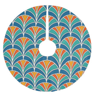 Fish Scale: Asian Traditional Brushed Polyester Tree Skirt