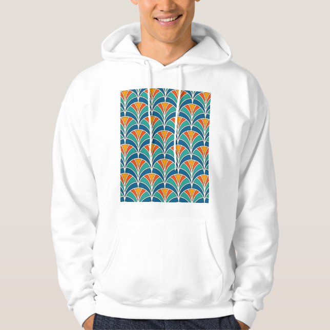 Fish Scale: Asian Traditional Hoodie (Front)