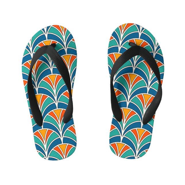 Fish Scale: Asian Traditional Kid's Flip Flops (Footbed)