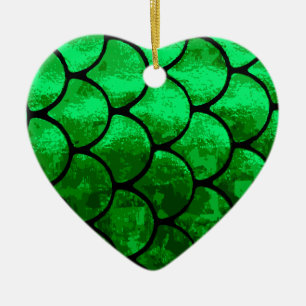 fish scales ceramic tree decoration