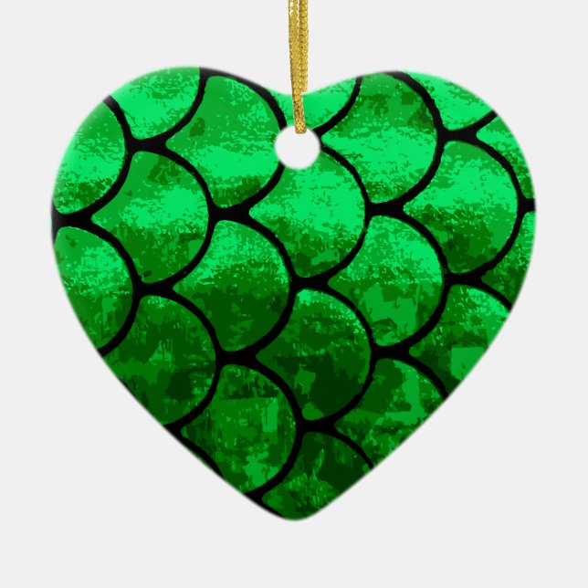 fish scales ceramic tree decoration (Front)