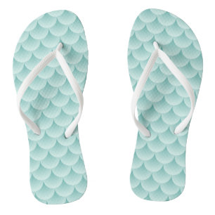 Fish Scales Pattern Flip Flops
