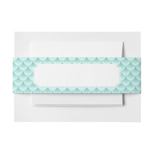 Fish Scales Pattern Invitation Belly Band