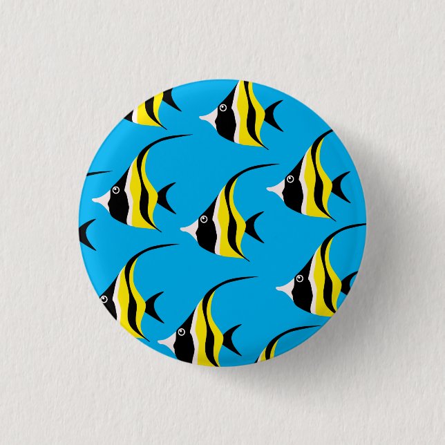Fish School 3 Cm Round Badge (Front)