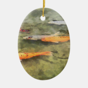 Fish - School Of Koi Ceramic Tree Decoration