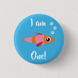 Fish Sea Ocean Kid's Birthday Aquarium 3 Cm Round Badge