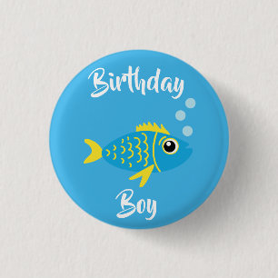 Fish Sea Ocean Kid's Birthday Aquarium 3 Cm Round Badge