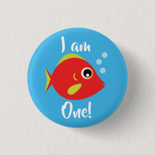 Fish Sea Ocean Kid's Birthday Aquarium 3 Cm Round Badge