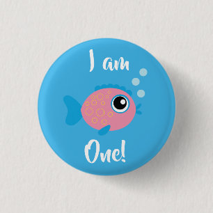Fish Sea Ocean Kid's Birthday Aquarium 3 Cm Round Badge