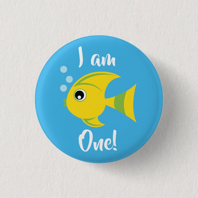 Fish Sea Ocean Kid's Birthday Aquarium 3 Cm Round Badge (Front)