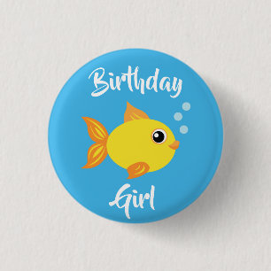 Fish Sea Ocean Kid's Birthday Aquarium 3 Cm Round Badge