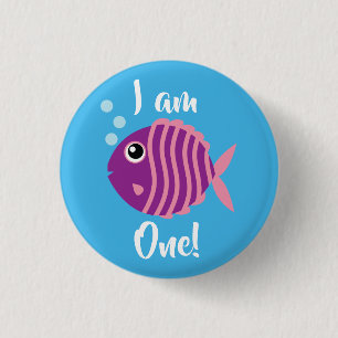 Fish Sea Ocean Kid's Birthday Aquarium 3 Cm Round Badge