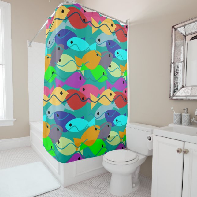Fish Shower Curtain (In Situ)