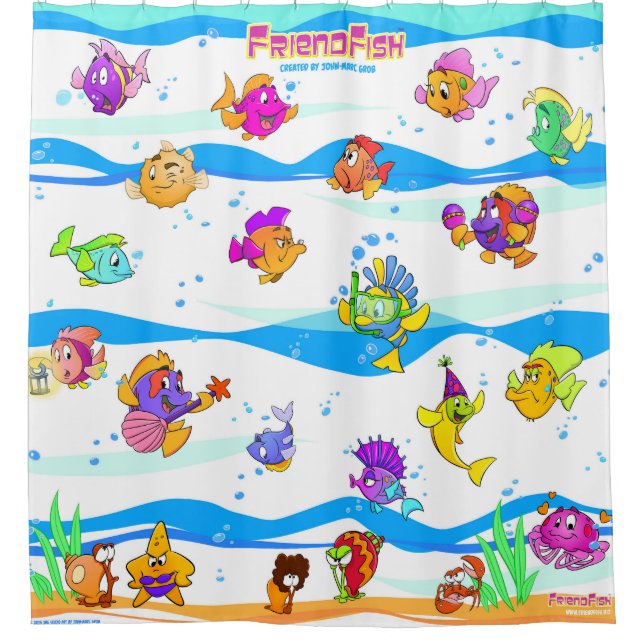Fish shower curtain (Front)