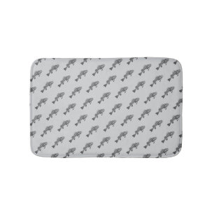 Fish skeleton bath mat
