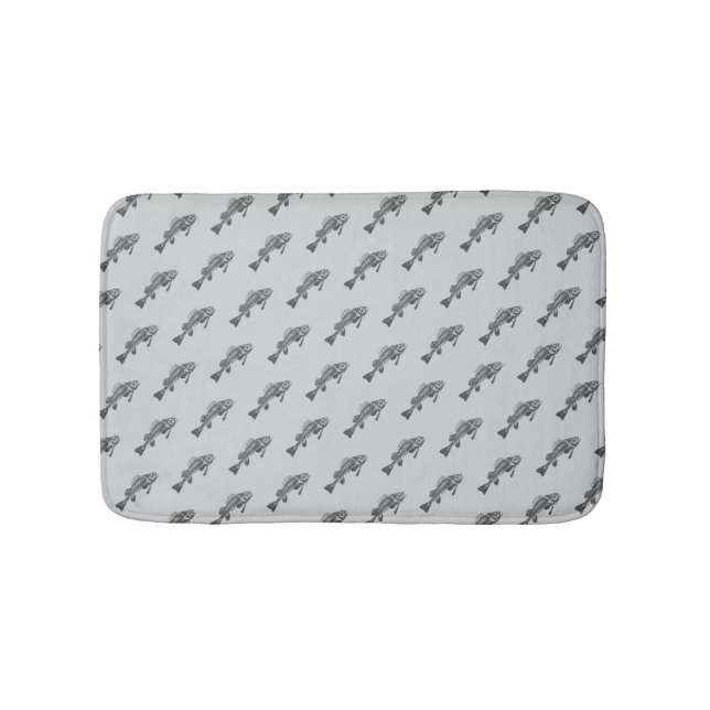 Fish skeleton bath mat (Front)