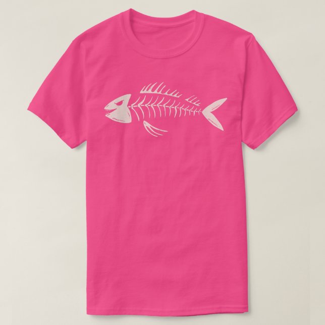 Fish Skeleton Bones Creature T-Shirt (Design Front)