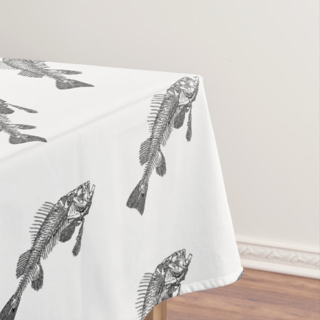 Fish skeleton tablecloth (In Situ)