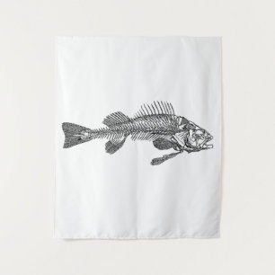Fish skeleton tapestry