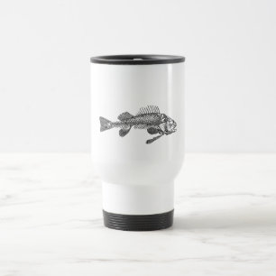 Fish skeleton travel mug