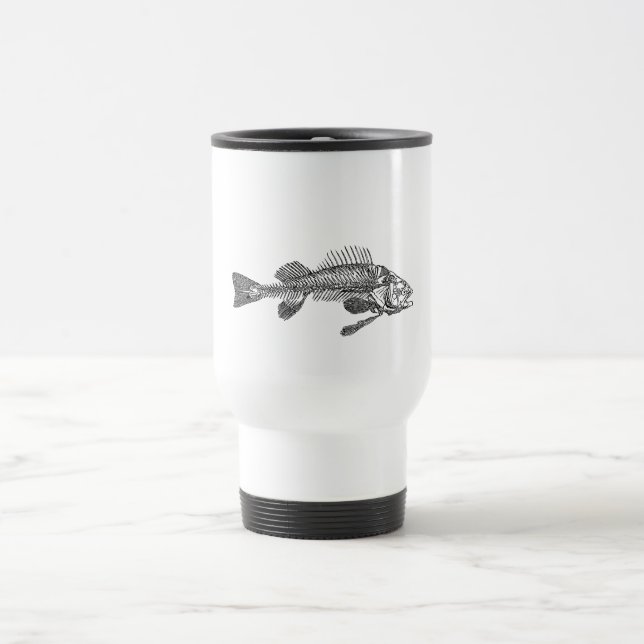Fish skeleton travel mug (Center)