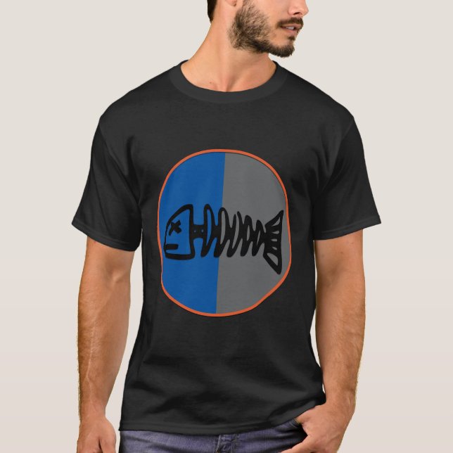 Fish Skeleton Two Circular T-Shirt (Front)