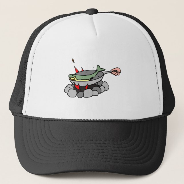 Fish skillet trucker hat (Front)