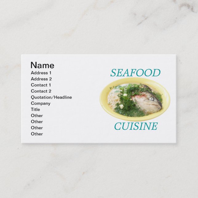 Fish soup business card (Front)