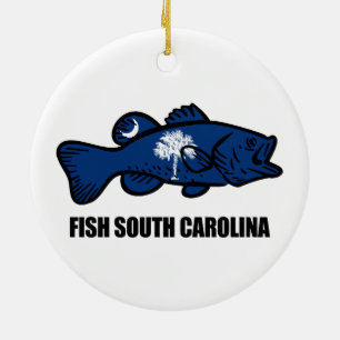 Fish South Carolina Ceramic Tree Decoration
