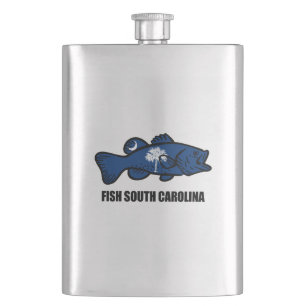 Fish South Carolina Hip Flask