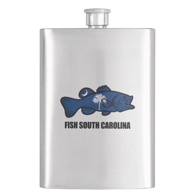 Fish South Carolina Hip Flask (Front)