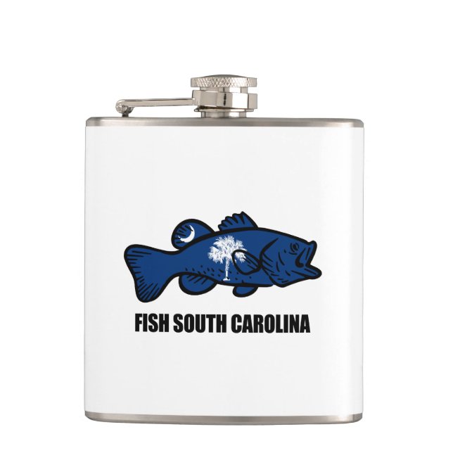 Fish South Carolina Hip Flask (Front)