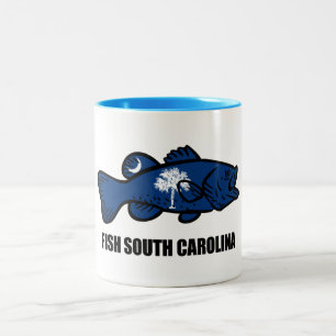 Fish South Carolina Two-Tone Coffee Mug