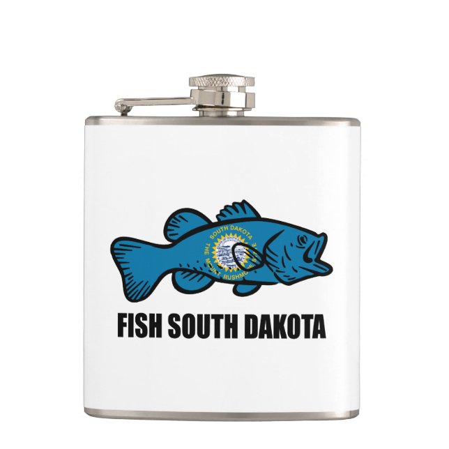 Fish South Dakota Hip Flask (Front)
