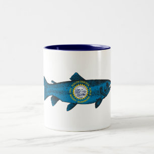 Fish South Dakota Trout Two-Tone Coffee Mug