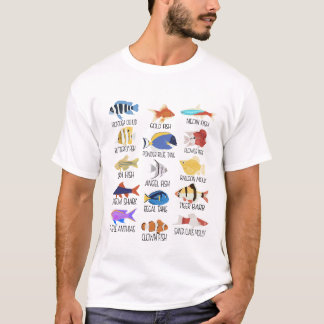 Fish Species Types Of Freshwater Fish Fisherman T-Shirt