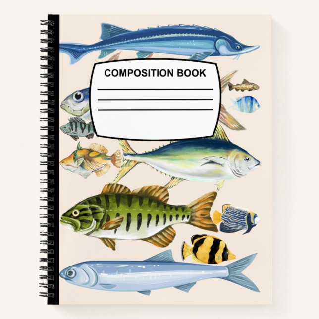 Fish Spiral Composition Notebook (Front)