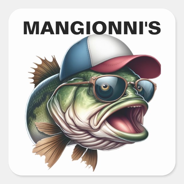 FISH  SQUARE STICKER (Front)