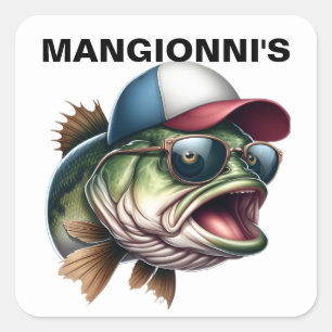 FISH  SQUARE STICKER