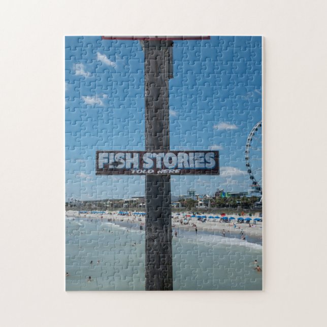 Fish Stories Told Here Jigsaw Puzzle (Vertical)