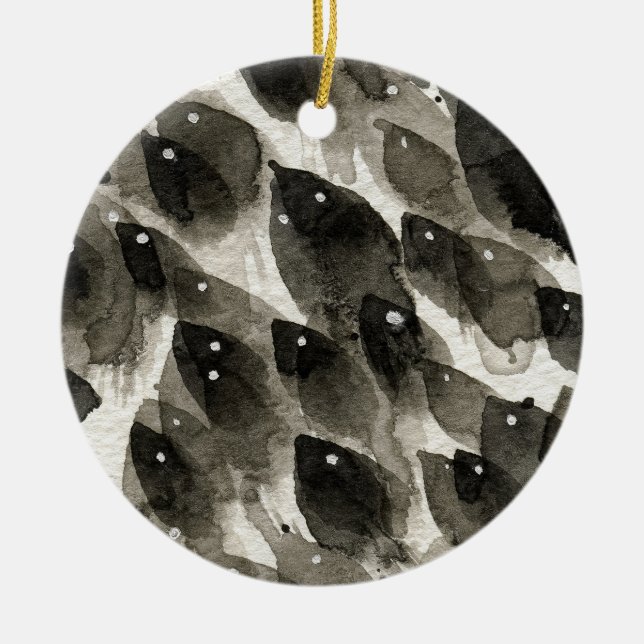 Fish Storm Ceramic Tree Decoration (Front)