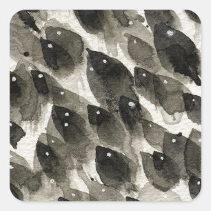 Fish Storm Square Sticker