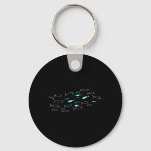 Fish Swim Against The Current In The Sea Fishing A Key Ring