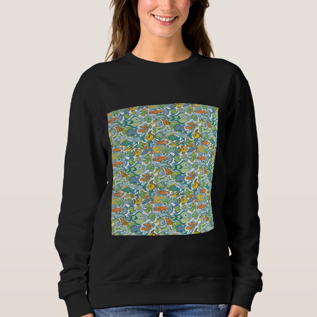 Fish Swim In The Crowd Sweatshirt (Front)
