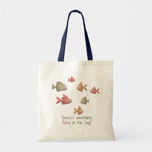 FISH SWIMMING, CUTE DECORATIVE  FISH TOTE BAG